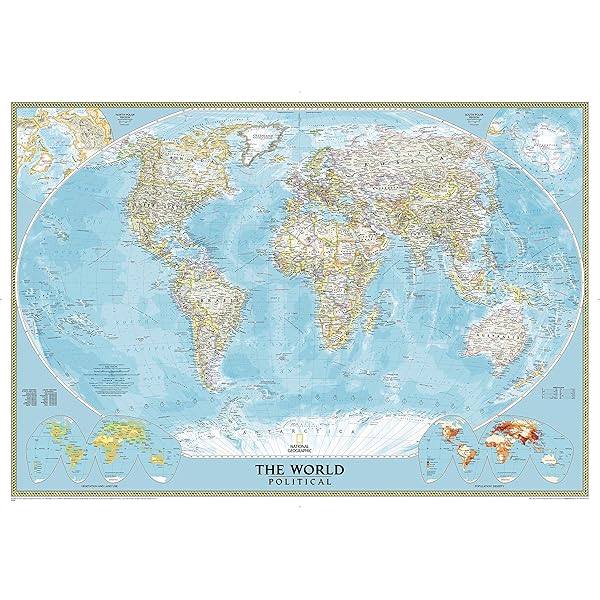 National Geographic World Wall Map - Classic (43.5 x 30.5 in