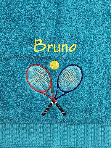Tennis Handtuch bestickt mit Motiv und Name