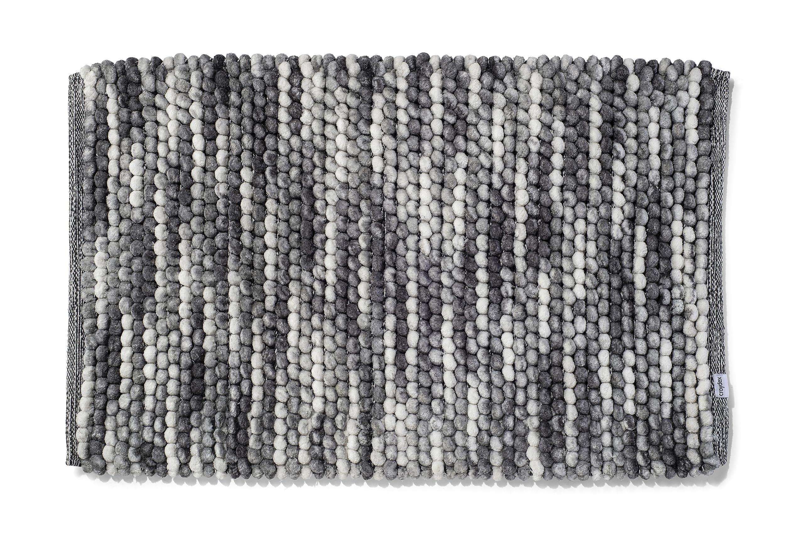Croydex Grey Microspace Loop Bath Rug, Slip-Resistant