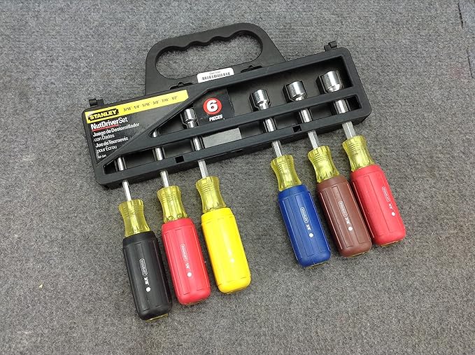 Stanley 6 Piece Vinyl Grip Fractional Nut Driver Set, 62