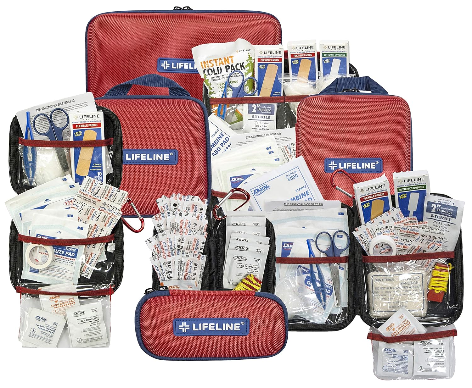 Lifeline 85 Piece First Aid Emergency Kit - Small and Compact Size - Ideal for camping, sporting events, hiking, cycling, car as well as home, school and office : Camping First Aid Kits : Industrial & Scientific