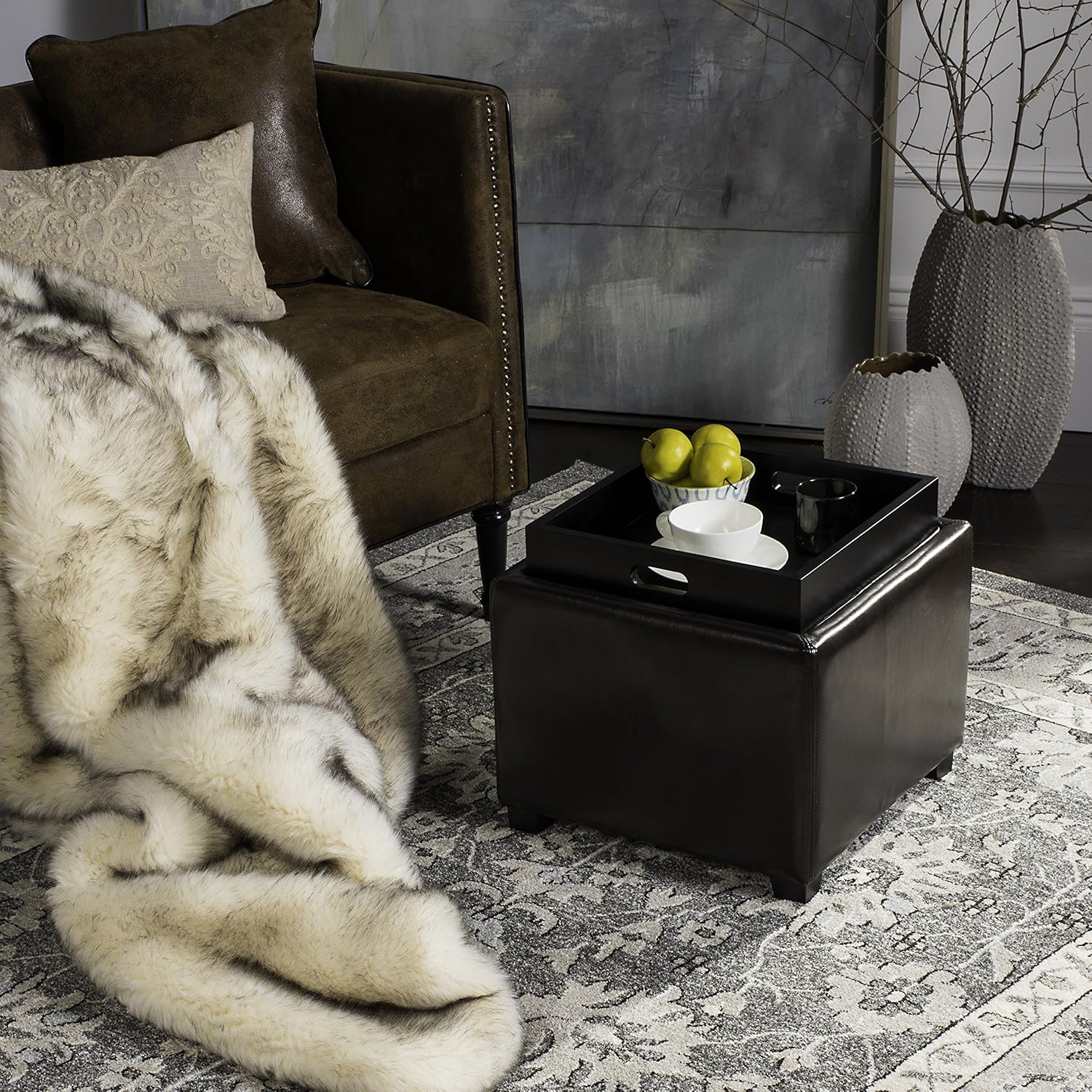 Best Ottoman With Reversible Tray Storage