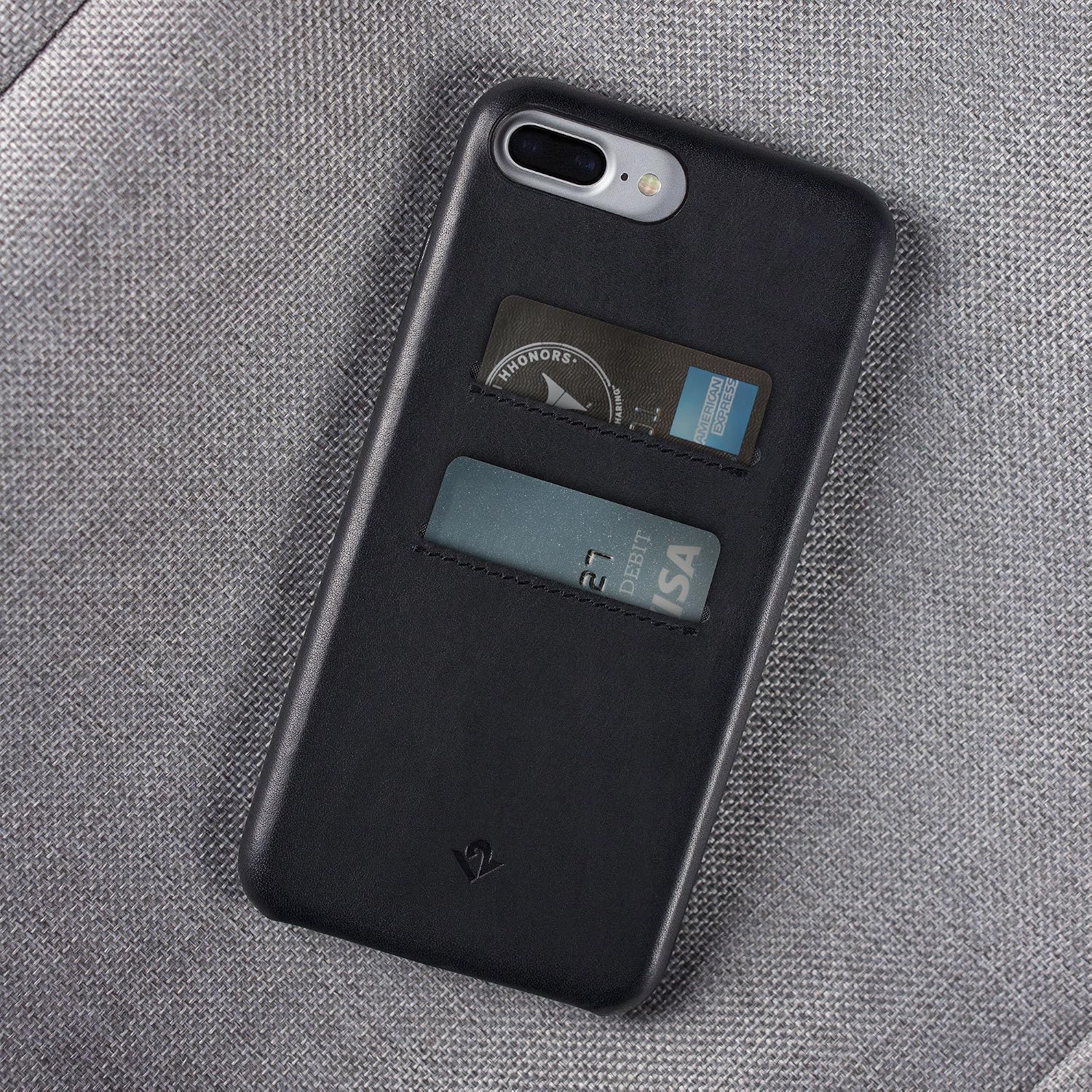 Twelve South Relaxed Leather Case for iPhone 8 Plus/ 7 Plus/ 6 Plus, Black, iPhone 7 Plus/8 Plus - Image 4