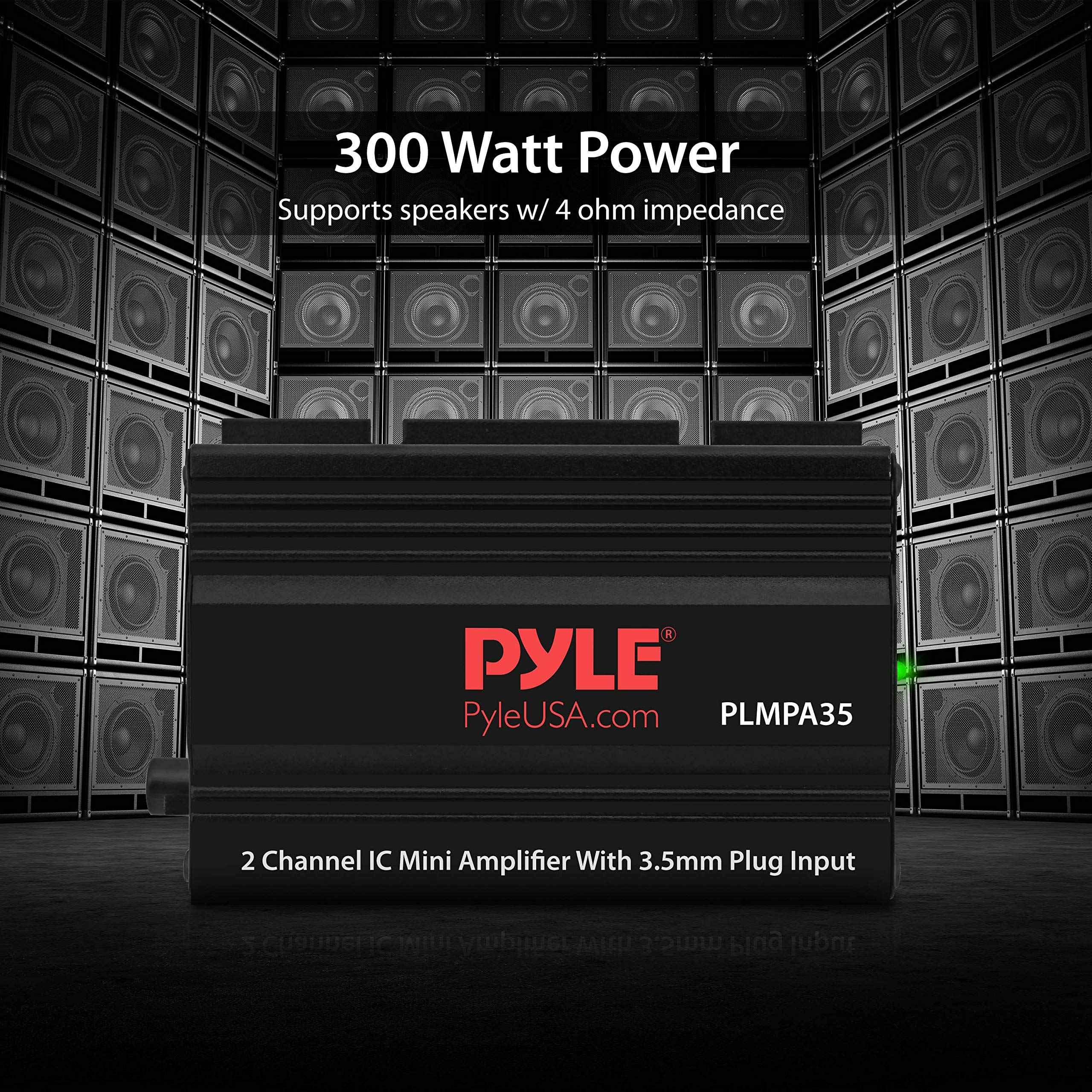 Dual Channel Mini Portable Stereo Receiver Box 300 Watt Rack Mount