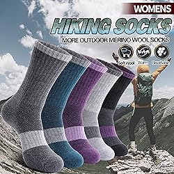 Anlisim Merino Wool Socks for Women Hiking Thermal