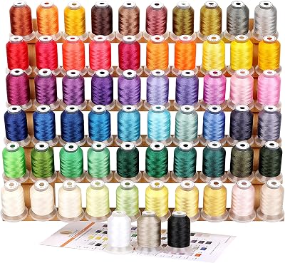 New brothread 63 Color Polyester Embroidery Thread Kit 500M Spools 63