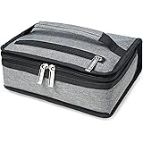E-MANIS Insulated Lunch Bag Adult lunch box Collapsible Multi-Layers Thermal Insulated Oxford Lunch Tote cooler bag for men, women (grey)