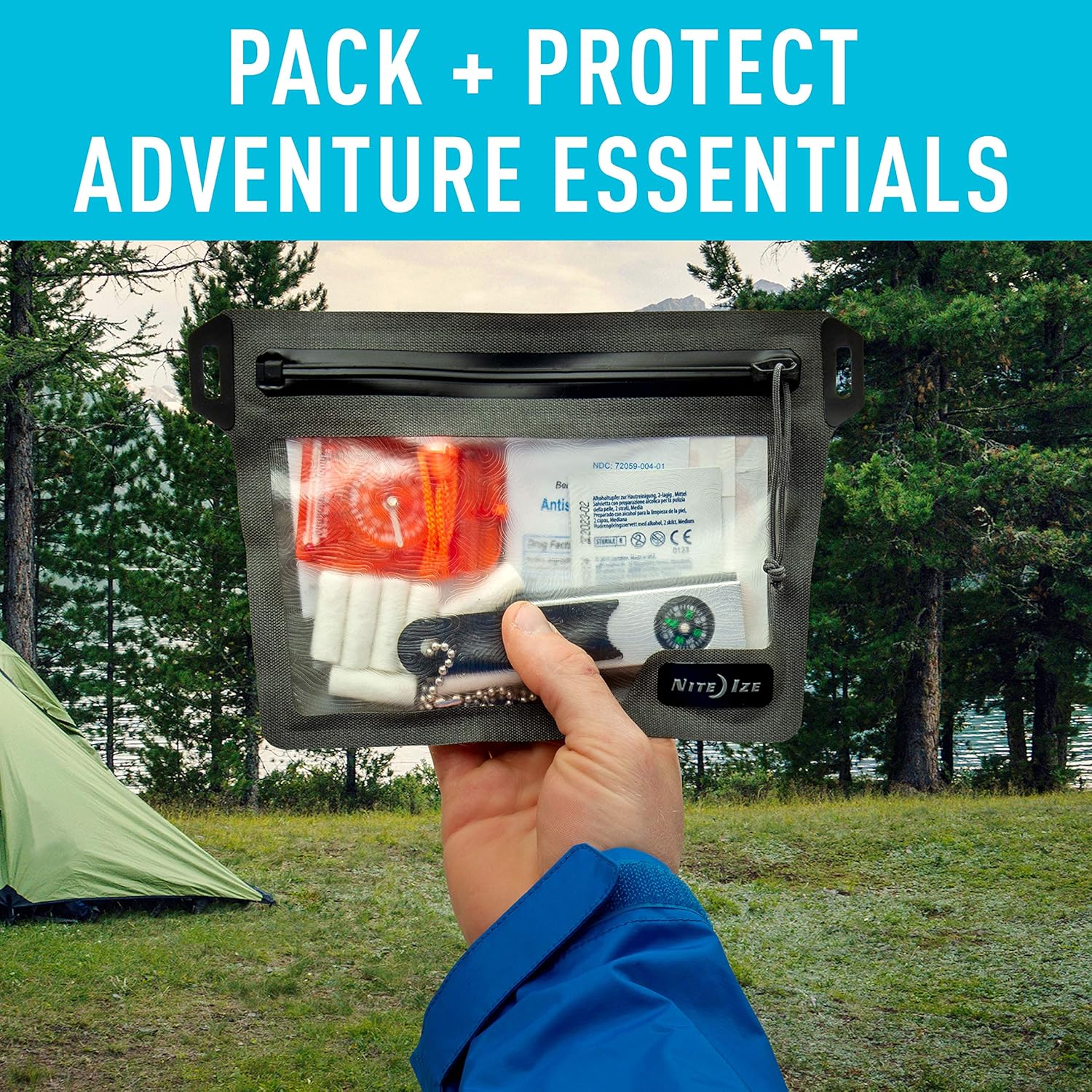Nite Ize Runoff Waterproof Pocket, Slim Waterproof Wallet for Passports, Phones, and More. Tough Trusted Protection for Water Sports and Adventure Travel: Nite Ize: Sports & Outdoors