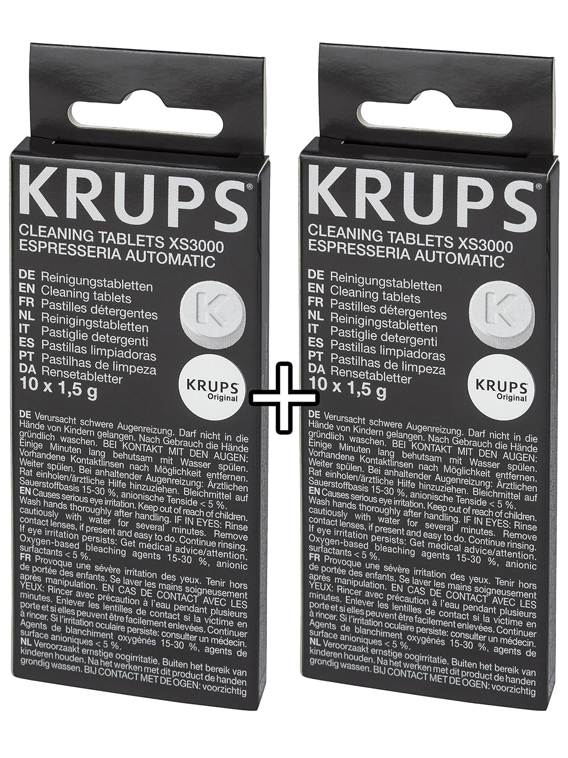 KRUPS XS3000 Cleaning Tablets for KRUPS Fully Automatic Machines (2 Pack)