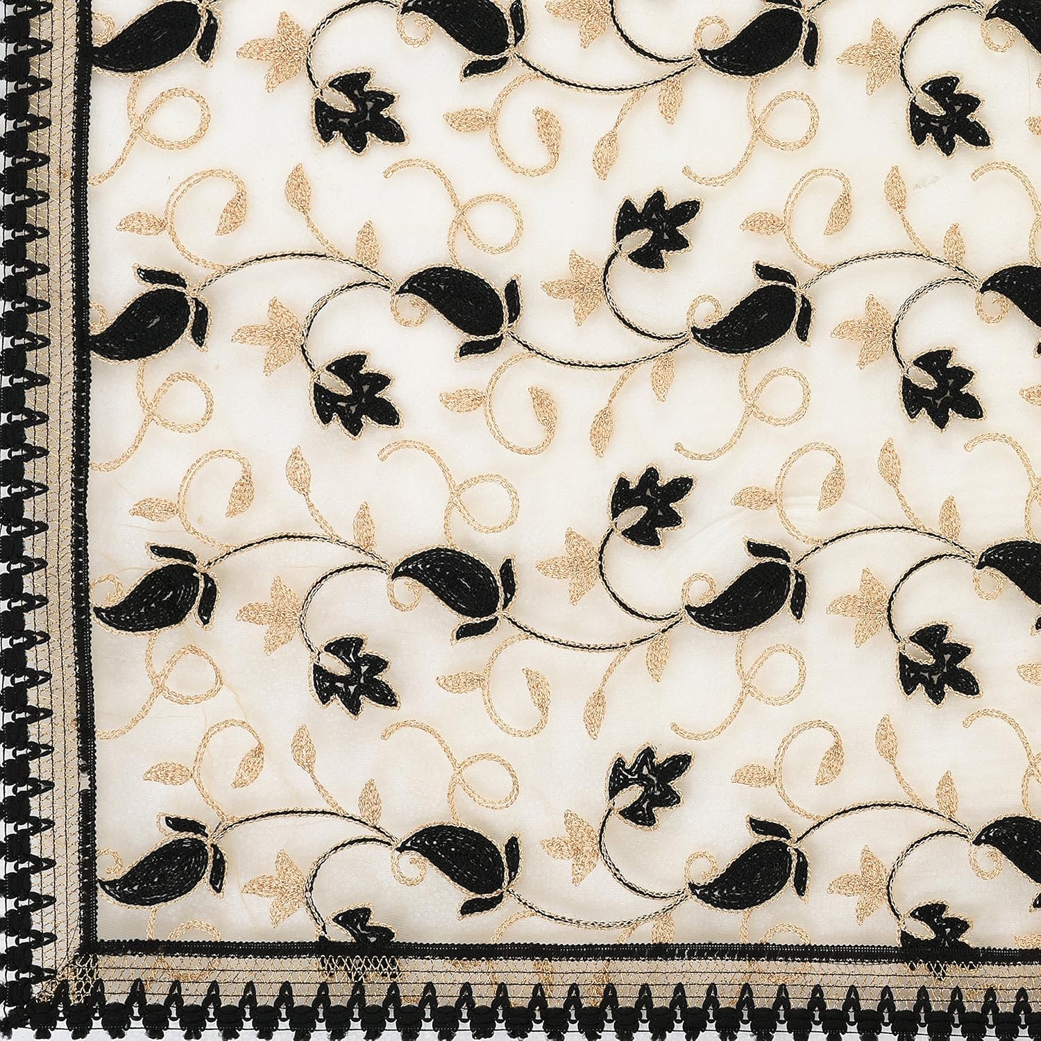 dupatta bazaar woman's net dupatta with embroidery.