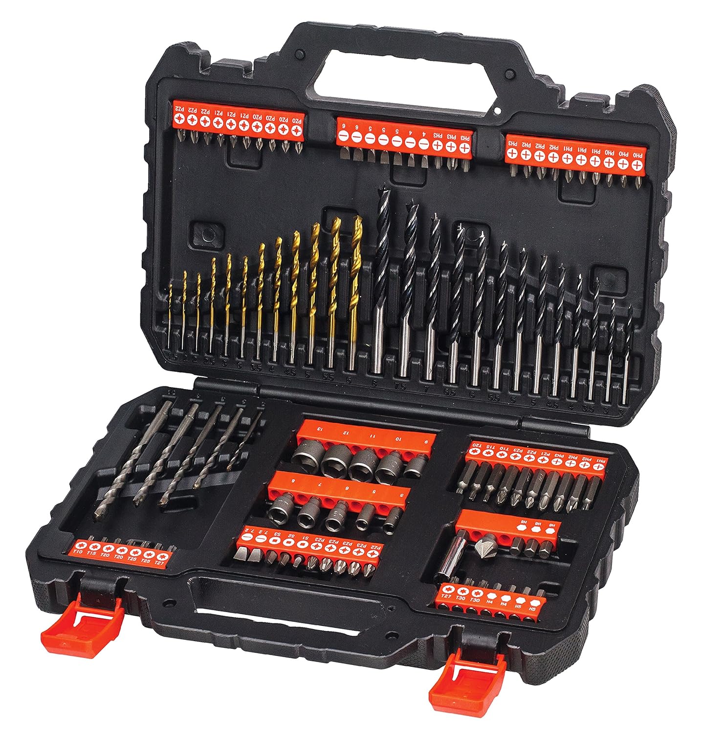 Black and Decker A Pack de piezas para atornillar y taladrar brocas