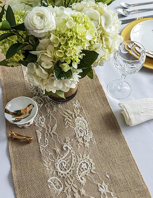 Amazon Com Jute Burlap Table Runner For Home Decor Great For