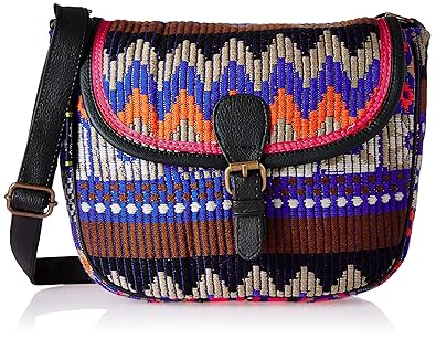 Kanvas Katha Womens Sling Bag (Multicolor) (KKSLJQ032)