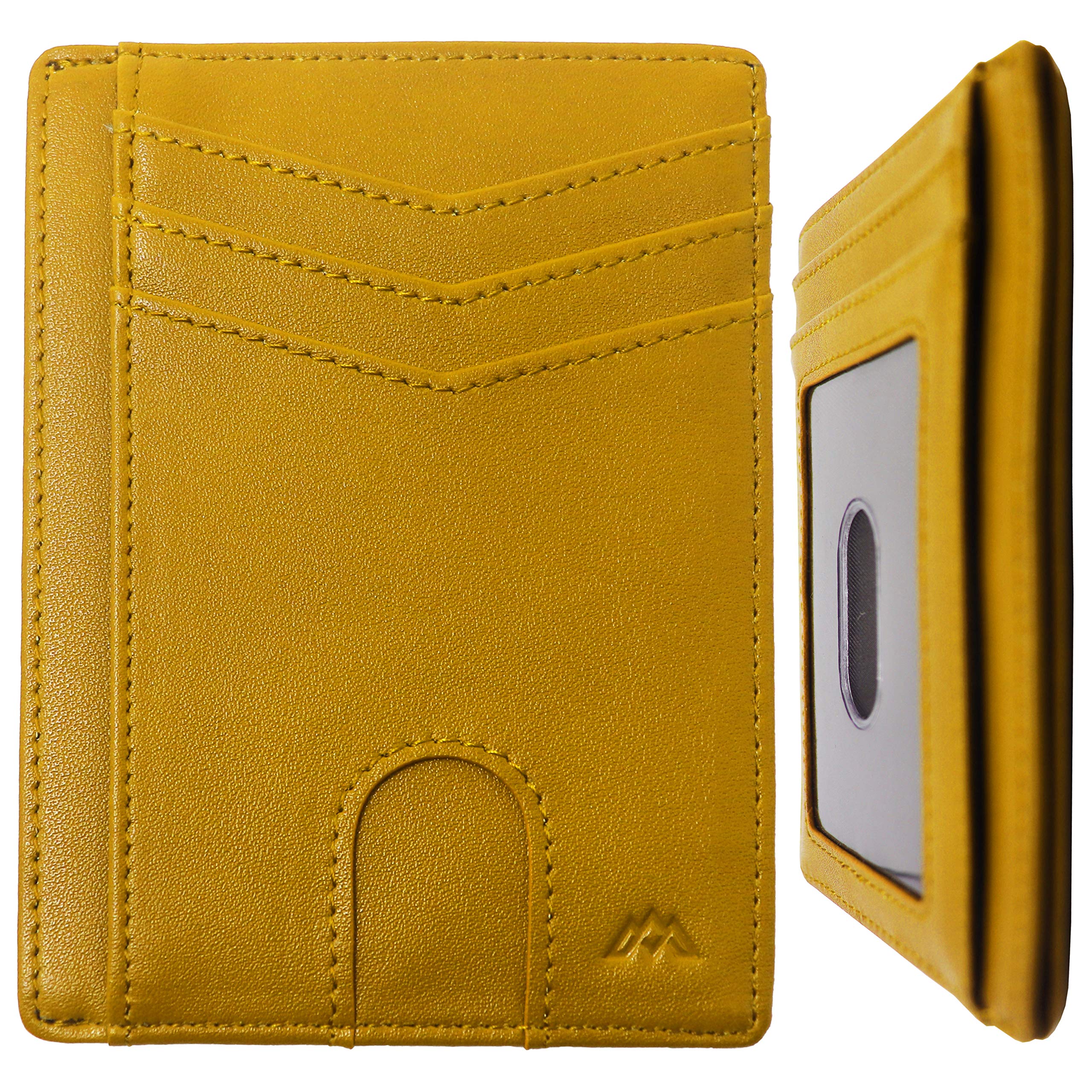 Minimalist Wallet for Men – RFID Blocking Card Wallet – Vegan Leather, Ultra Slim Credit Card Micro Wallets with Cash Money Pocket, ID Sleeve & Travel Pass Oyster Card Holder – Holds up to 9 Cards