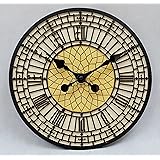 Amazon.de: Terrakotta Wanduhr mit Thermometer - grau - Uhr für Haus