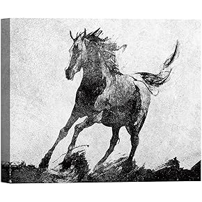 SIGNWIN Canvas Wall Art Silhouette of A Black...