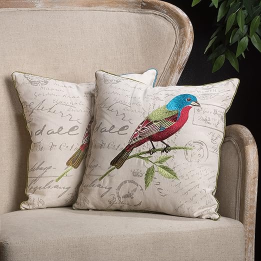 Amazon Com Christopher Knight Home 237919 18 Embroidered Bird