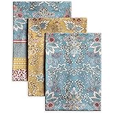 Maison d' Hermine Kitchen Towels Set of 3 100% Cotton 27.50" x 20" Reusable Cloth Tea Dish Towels Absorbent with Hanging Loop for Kitchen Easter Decorations Spring/Summer (Marquise)