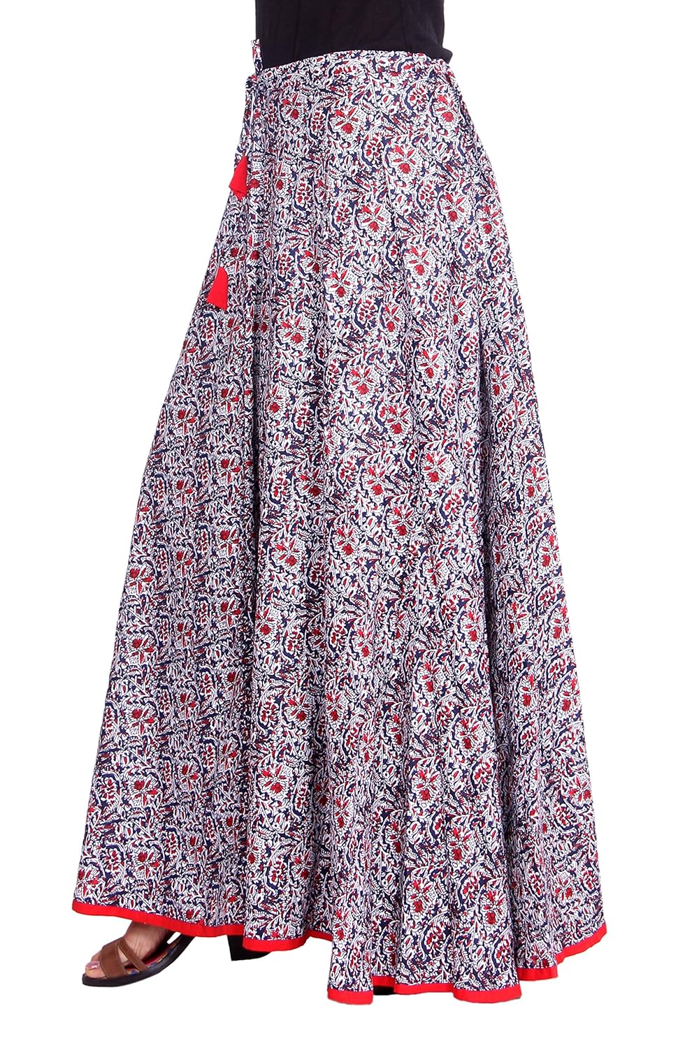 kastiel printed women's regular blue skirt