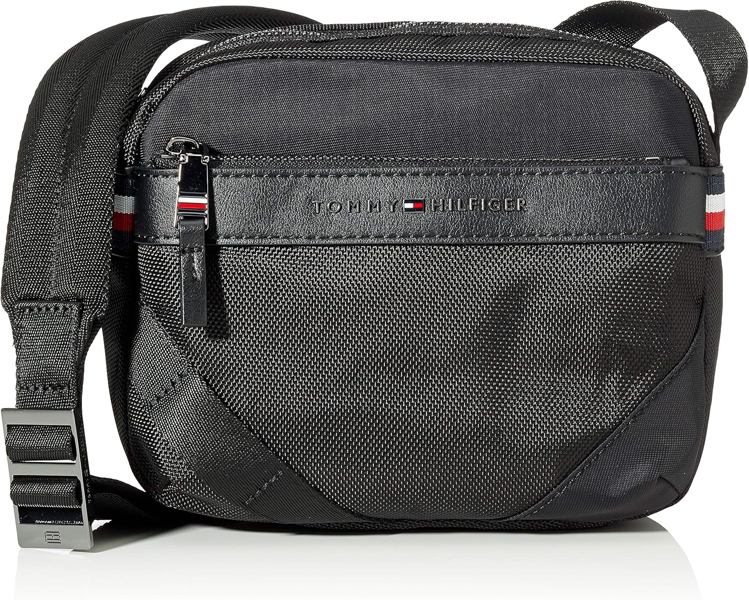 Tommy Hilfiger Herren Elevated Nylon Mini Camera Bag Münzbörse, Schwarz