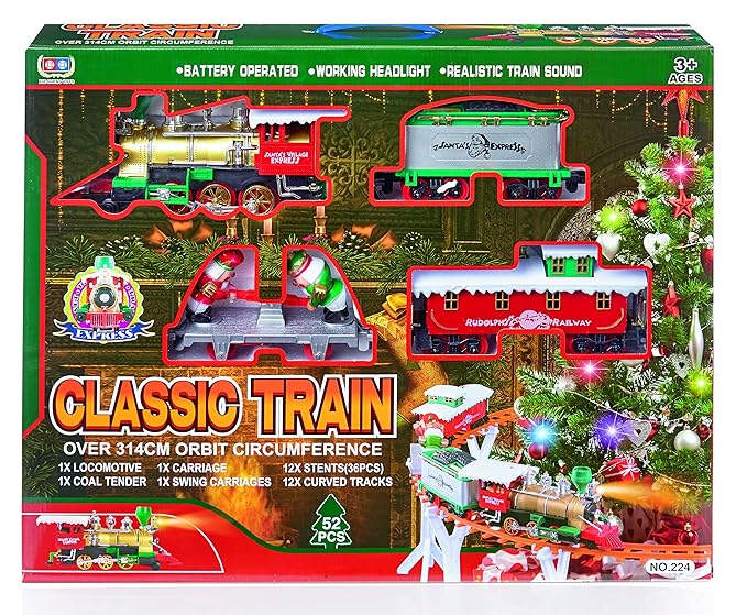 christmas workshop train set