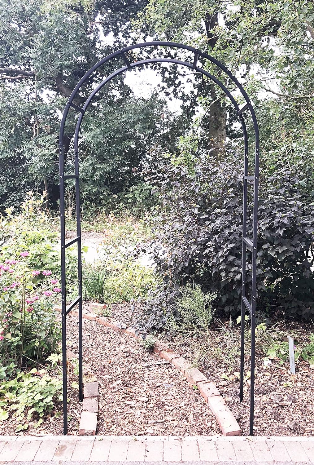 arched garden shade pergola on Plant Support Trellis Path Archway Entrance Metal Arched Arbour Pergola Ruddings Wood Metal Garden Fossdale Arch Arbours Garden Decor
