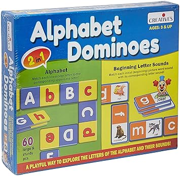 Creatives 0242 Alphabet Dominoes, Multi Color