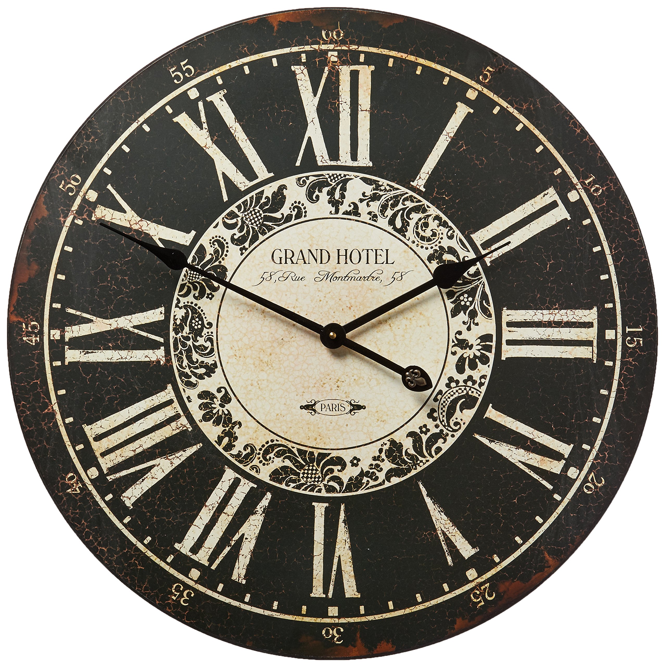 Large Wall Clock Oversized Silent Numeral Rustic Paris French Home Office Decor 882722618288 eBay