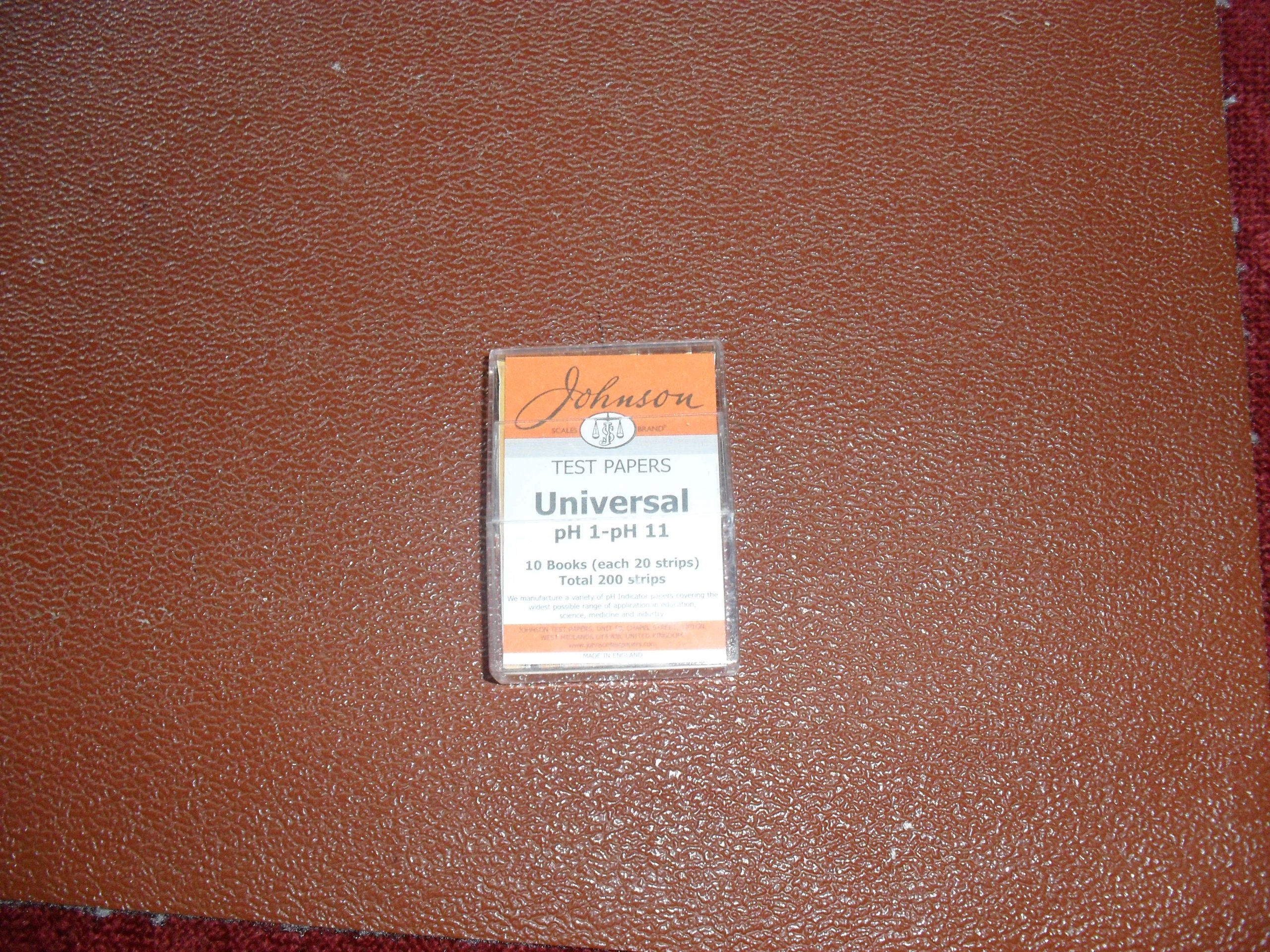 UNIVERSAL INDICATOR PAPERS PH 1-11 PACK 10 BOOKS 200 STRIPS