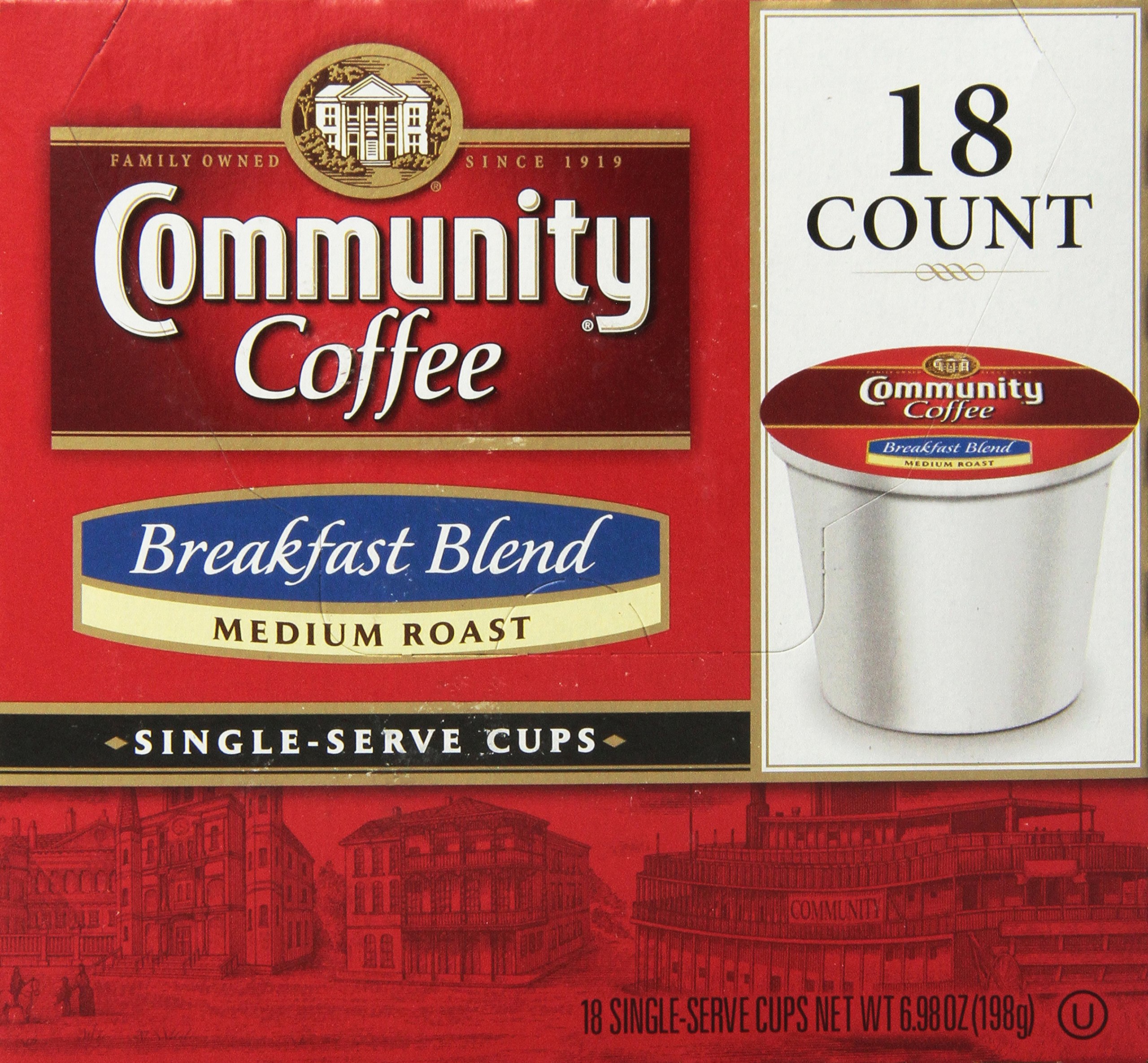 Community Coffee Breakfast Blend SingleServe Coffee, 18 Count on