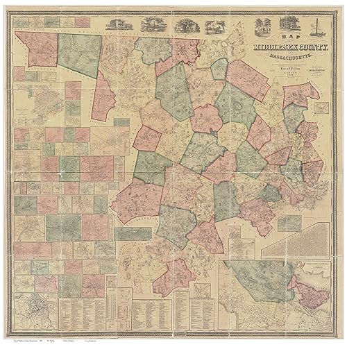 Middlesex County Map Massachusetts