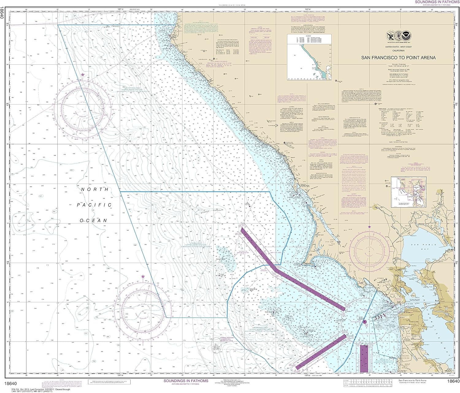 MapHouse NOAA Chart 18640 San Francisco to Point Arena: 35.02
