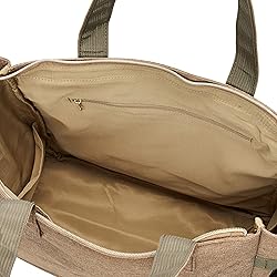 anello(アネロ) 10 Pocket Tote Bag, Beige