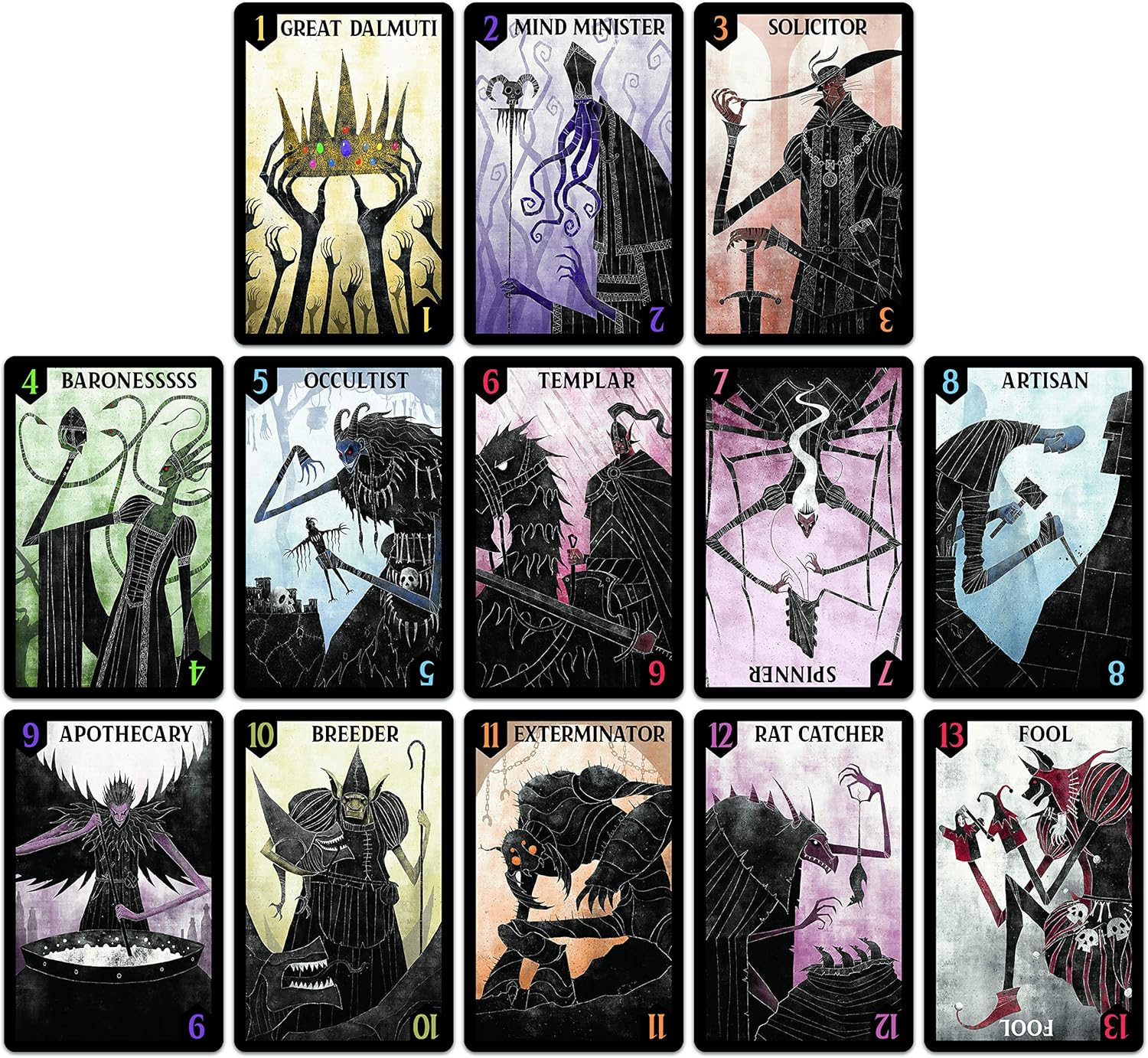Dungeons & Dragons, The Great Dalmuti: D&D Card Game, Multicolor, 9 x 2.13 x 12.7 cm - Image 4