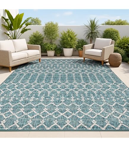 Amazon.com: JONATHAN Y Moroccan Trellis Indoor Outdoor Area Rug