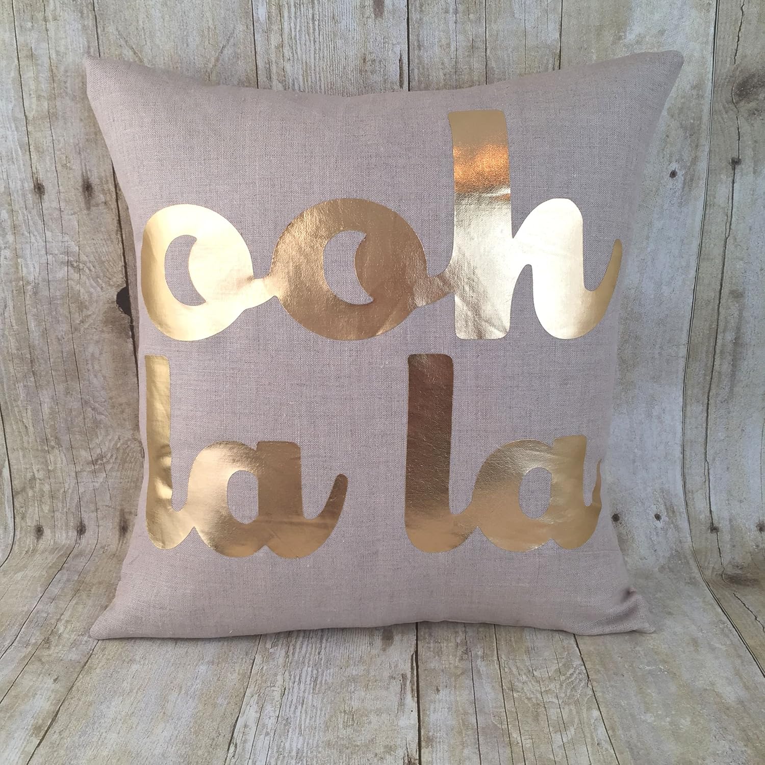 Amazon Com Free Shipping Metallic Gold Ooh La La Pillow With