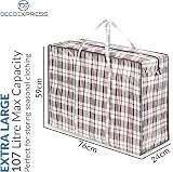 DECO EXPRESS Laundry Bags XXL 107L Pack 16 Durable Zip storage bags view 3