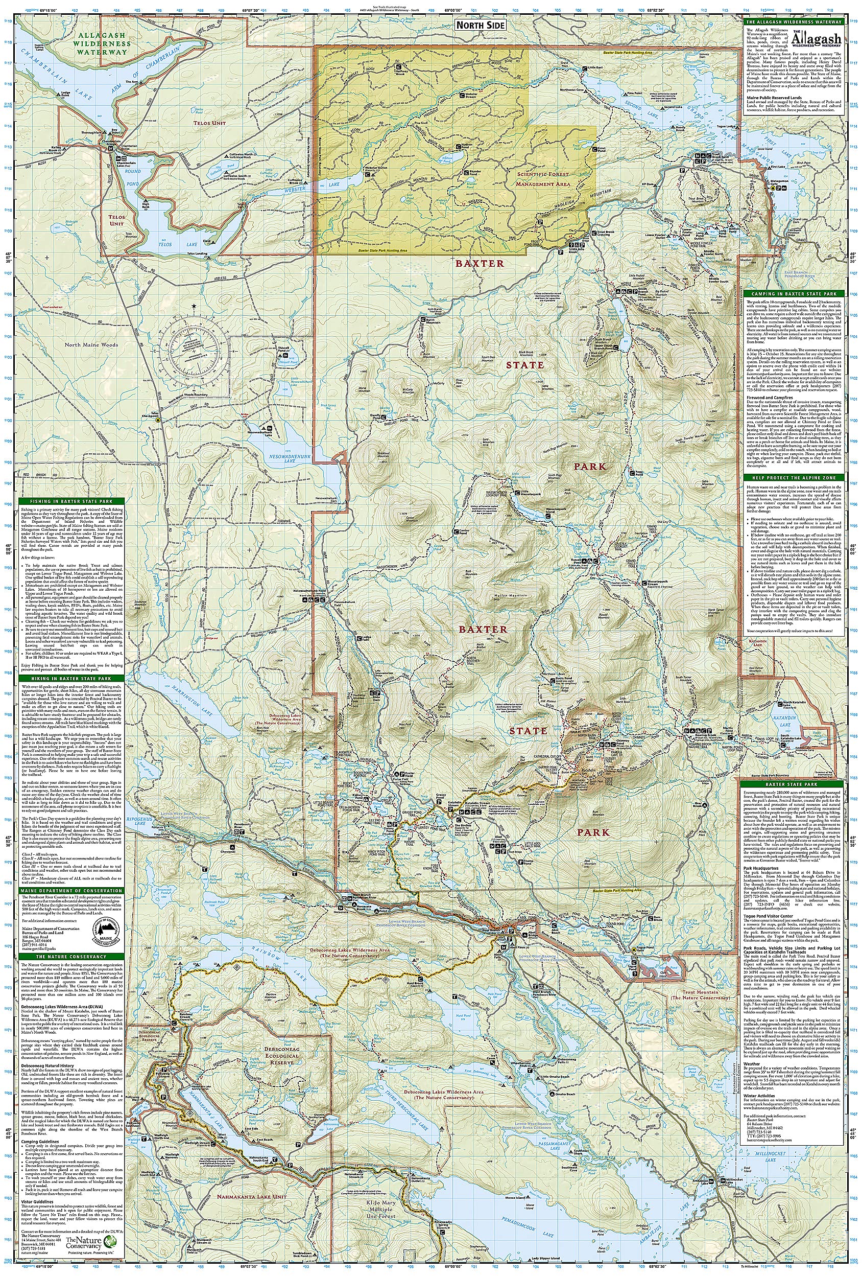 Baxter State Park Map Baxter State Park [Mount Katahdin, Katahdin Iron Works] (National  Geographic Trails Illustrated Map, 754): National Geographic Maps - Trails  Illustrated: 0749717011687: Amazon.com: Books