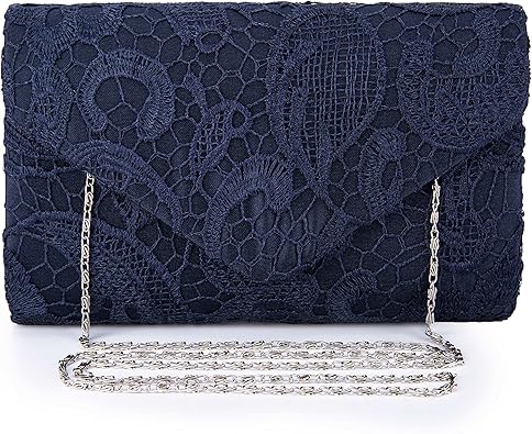 Pochette femme bleu marine Outlet