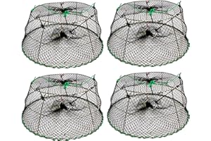 KUFA SPORTS Tower Style Stainless Steel Prawn Trap Size: 30" X 20"X 12" (4-Pack Combo) (Stretched Mesh Size: 1-1/8") CT76x4