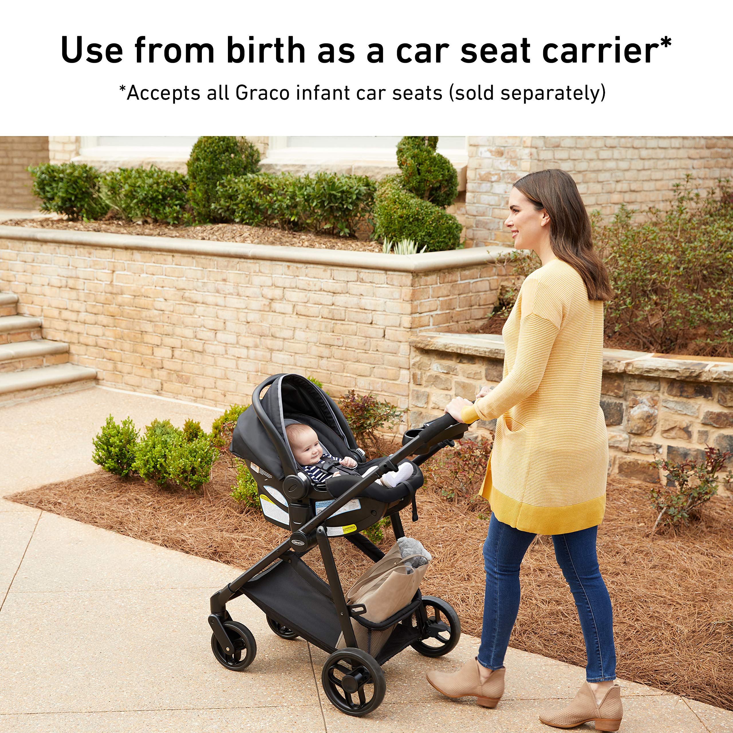 Graco Modes Element Stroller | Baby Stroller with Reversible Seat, Extra Storage, Child Tray, Gotham