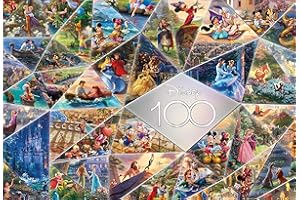Ceaco - Disney's 100th Anniversary - Thomas Kinkade - 100th Anniversary Collage - 2000 Piece Jigsaw Puzzle, 38 x 26