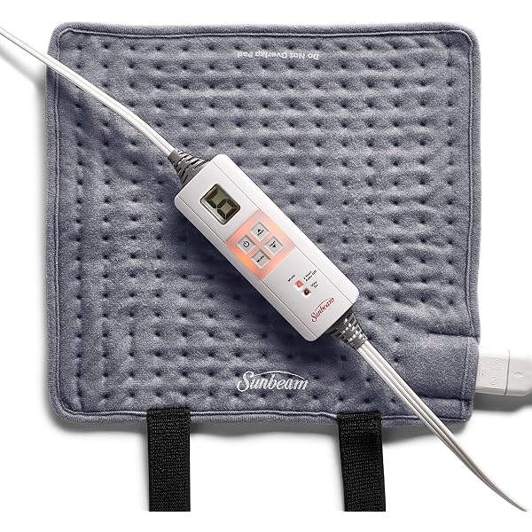 Amazon.com: Sunbeam Wrapping Heating Pad for Fast Pain Relief, Small  XpressHeat, 6 Heat Settings with Auto-Shutoff and Fastening Straps, Small,  Slate Grey, 12x11 Inch (Pack of 1), 1 Count : Health u0026 Household