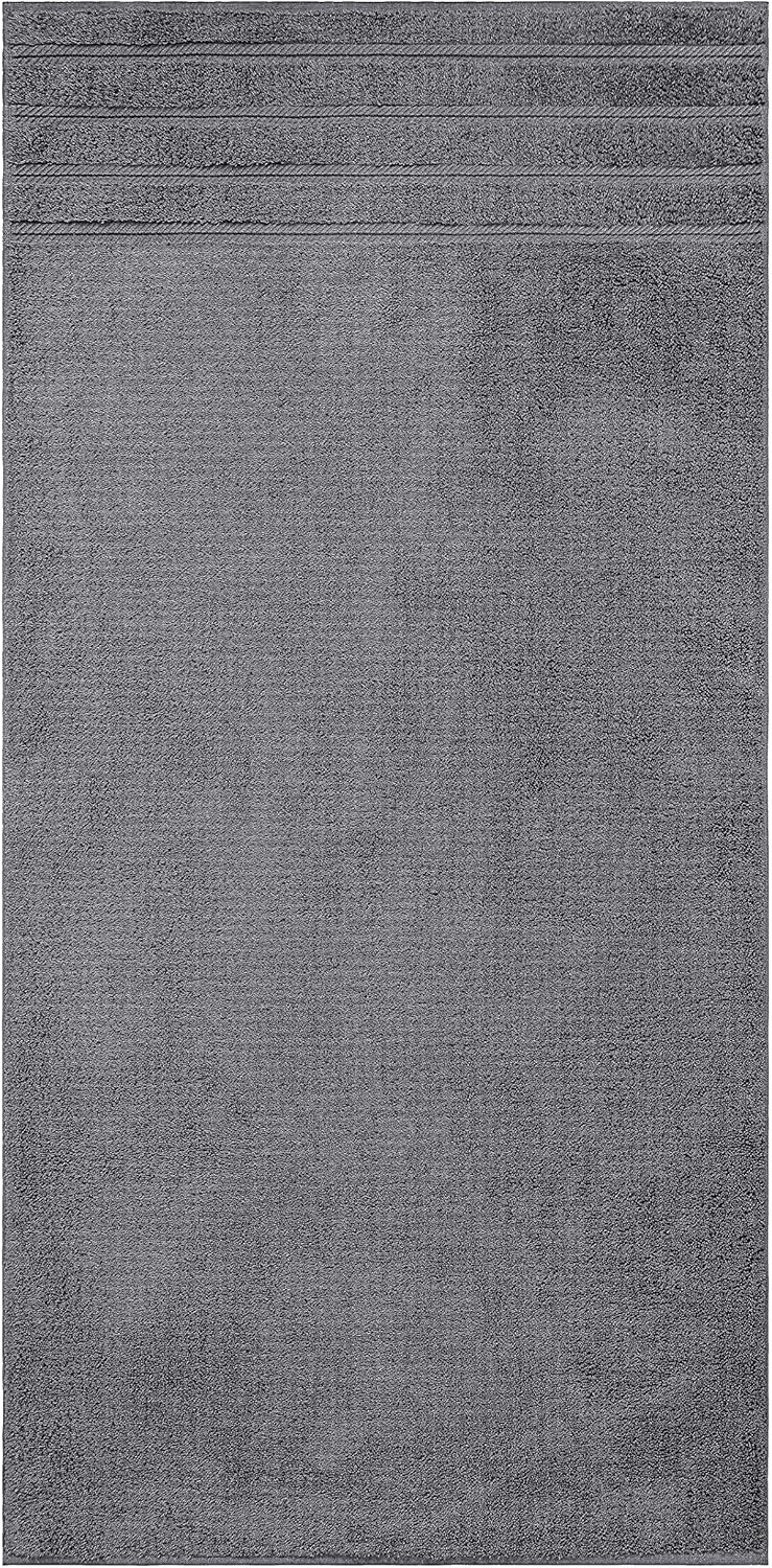 American Soft Linen Premium, 100% Turkish Genuine Cotton Towel Set Luxury Hotel & Spa Quality for Maximum Softness & Absorbency (4-Piece Bath Towel Set, Grey): Kitchen & Dining