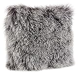 SARO LIFESTYLE 100% Wool Mongolian Lamb Fur Throw