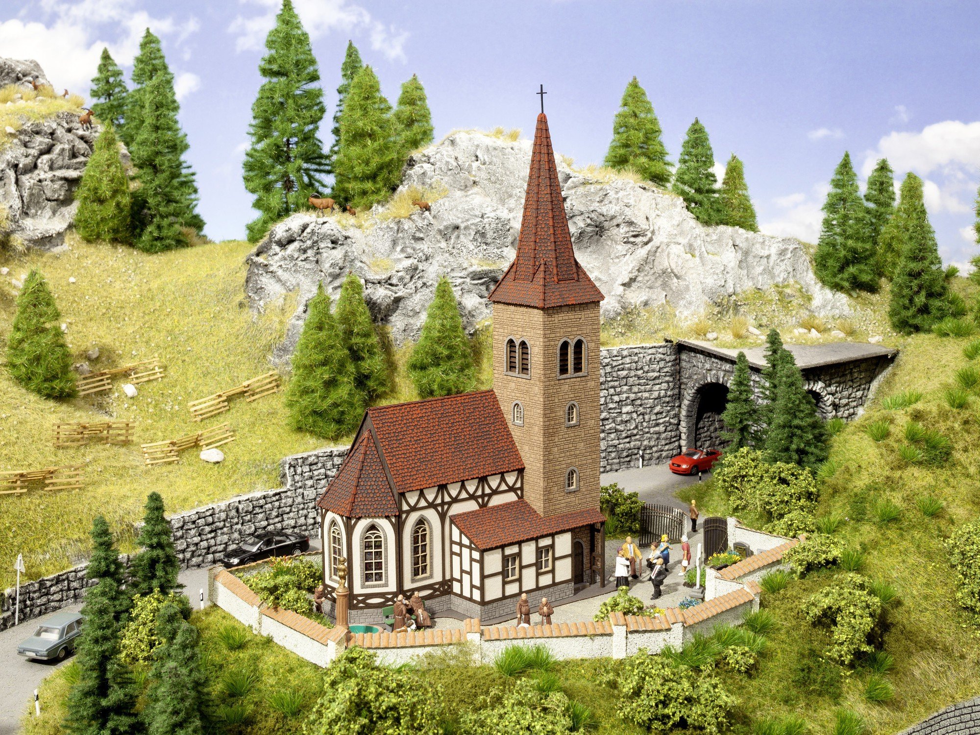 Noch 66906 Church St Georg with Micro Sound Bells Ringing Landscape Modelling
