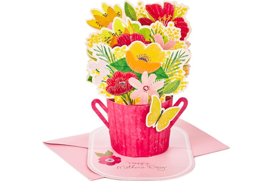 Hallmark Paper Wonder Mothers Day Pop Up Card (Flower Bouquet, You Deserve This Day)