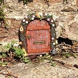 FHFY Garden Fairy Door 11 cm Tall Resin Rustic Decorative Micro Door view 2
