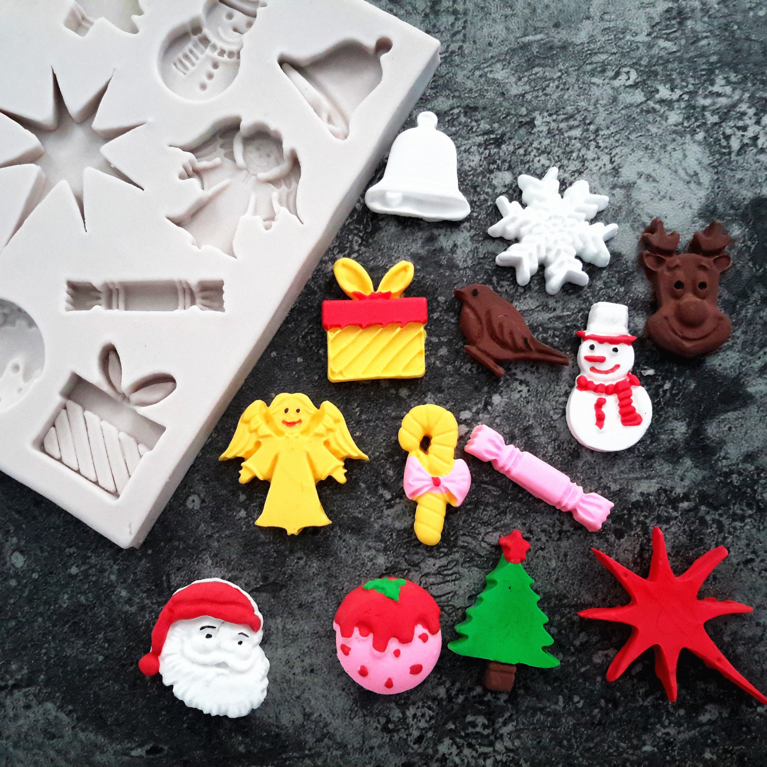 Efivs Arts Christmas tree/Santa Claus/Elk/Snowflake/Bell/Christmas Gift Shaped Fondant Silicone Mold Sugar and Gum… 3 Efivs Arts Christmas tree/Santa Claus/Elk/Snowflake/Bell/Christmas Gift Shaped Fondant Silicone Mold Sugar and Gum… - Image 4
