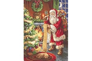 Lucas-S Santa Claus Checking List Counted Cross-Stitch Kit